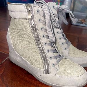 Just Fab High Top Sneaker boots with snakeskin